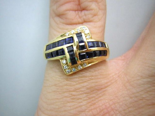 Anello zaffiro brillante - zaffiro, in