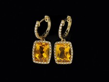 Orecchini brillanti citrino