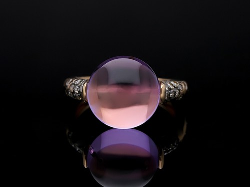 Anello diamanti ametista 58 - anello, 5,58