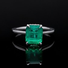 Anello diamanti smeraldo oro