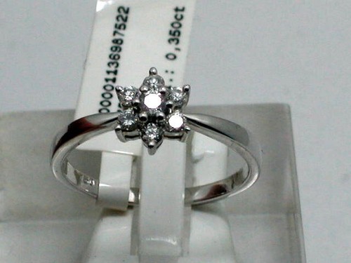Anello brillante oro bianco - anello,