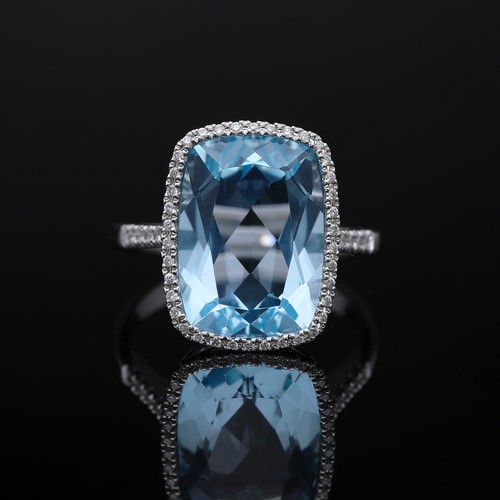 Anello diamanti topazio - diamanti, 7,80