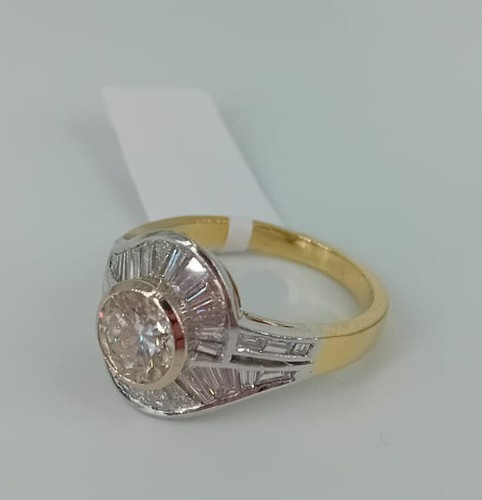 Anello solitario con diamanti - anello,