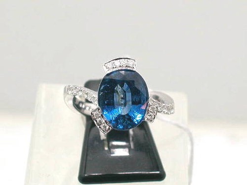 Anello zaffiro brillante oro - anello,