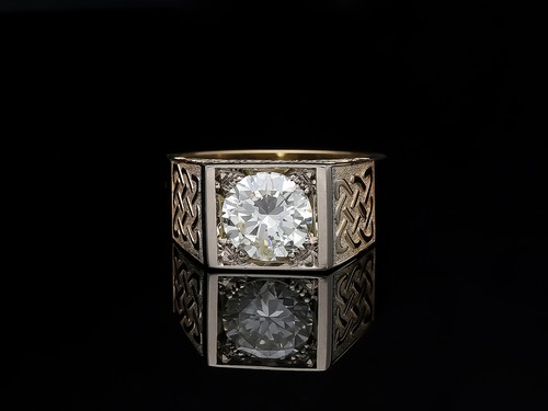 Anello con diamanti 43 - con,
