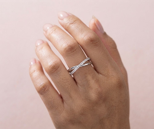 Anello fidanzamento croce - di,