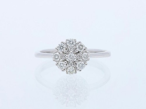 Anello aureola brillanti