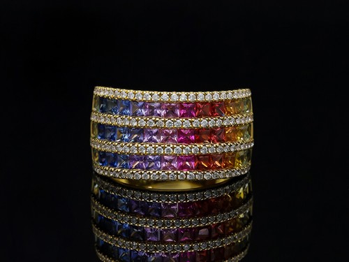 Anello fantasia zaffiri